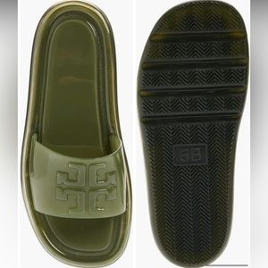 Green Tory Burch Bubble Jelly Slide Sandal